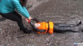 Lifejacket Mystery: Bound Girl Rescued by Leila - WMV