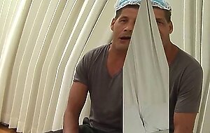 Skinny ladyboy with red lipstick gets a cumshot on her small tits