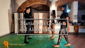 Martial Arts Goddess and Alison ballbusting and neckbreaks special