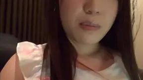 Hot teen gets her preety face creamed
