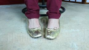 Cassandra Toe-Wiggling in Ballet Flats