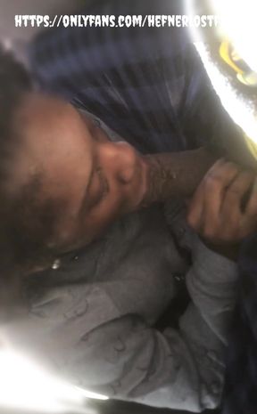 Back of the Van Cum in Mouth From a Slutty Thot