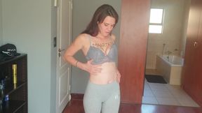 Playing with My Pussy for a Fan Dildo and Finger Masturbations