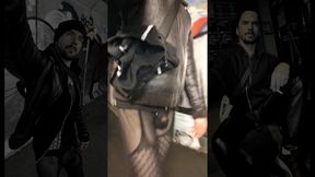 Hot Rainy Walk (garters and Bulge Meggings)