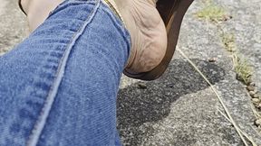 Milah Divine Highly Arched Feet show in jeans and Kiara heels
