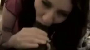 Playful wife of my buddy works on my huge bbc with great joy