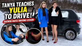 TANYA YULIA DRIVING LESSON SNOW STUCK full video 50 min