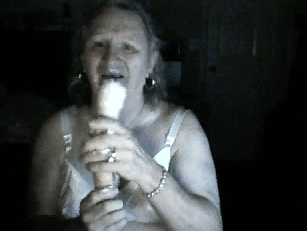 Old fart with long hair is showing me how horny he can be