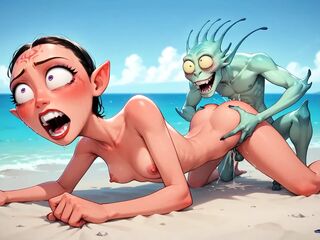 Squirting Penises & Alien Cream: Mind Break Beach Climax