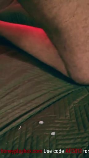 Thrilling moment from &quot;Big Cock Latino Camilo Brown Testing Honeyplaybox Dayo Vibrating, Heating and Clamping Masturbator&quot;