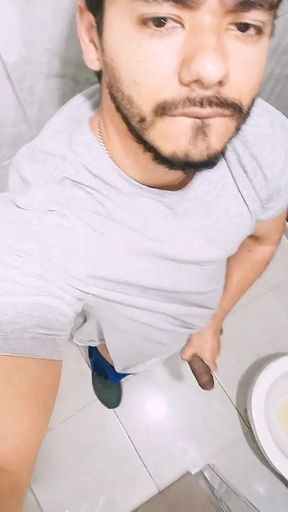Playing with My Cock in My Neighbor's Bathroom