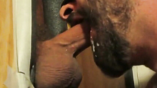 Hot sucking action at the glory hole 11