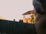 Naked in the garden with the neighbour in the window pt2