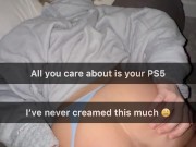 Cheating 19 yo GF in College Dorm Sends CREAMPIED PUSSY to Boyfriend BC of PS5 games