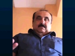 turkish grandpa shows his beautiful cock and balls