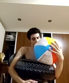 Watch Me Blowing up Inflatables and Playing with Them Until I Cum on Stream