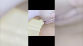 Intimate solo sessions - close-up genital shots with bath and shower&#x1F6BF; scenes &mdash;  vibrator use leads to climax&#x1F680;