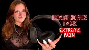 Headphone Task - Extreme Pain Painful Torment Hurt Headphones Painful Verbal Humiliation Slave Training Degradation Tasks Loser Beta Bitch