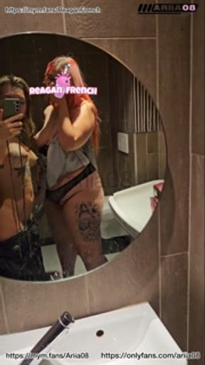 Lesbian exhib: two amateur alt lesbians show off in the toilets of the mac do x REAGANFRENCHOFF