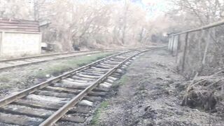 banged hot into stiletto heels and inside pantyhose on train