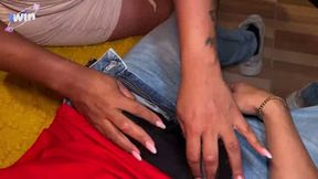 Juicy tits, bootie tattoo, hand job, ginormous butt, doggy style, jism swap, spunk in throat - XXX!