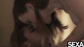 ”Adorable freckled redhead rides lover's hard meat to squirting orgasm”