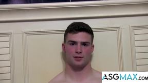 Soldier Solo Jerked Hard Until His Massive Cock Exploded Cumshot