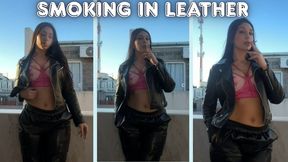 Leather Goddess watching you smoke