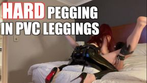 HARD PEGGING IN PVC LEGGINGS