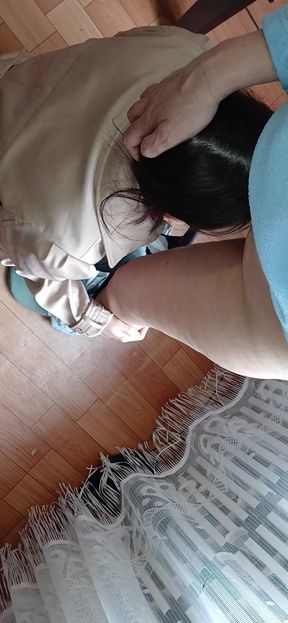 Slave girl student takes turns licking pussies of two mistress teachers