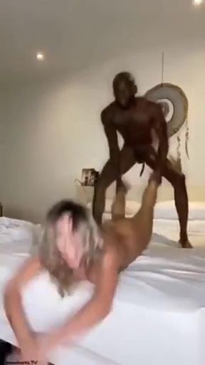 Ass-clapping BBC backshots - rough doggy style in prone bone position