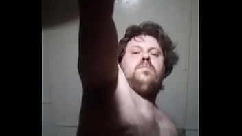 Shooting from below: jerking off a big dick! Crotch close-up! Gay masturbating on camera!