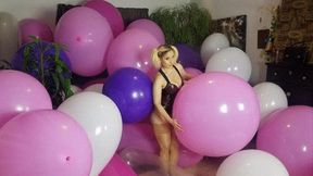 Harley Quinn Big Stuffed Balloons Riding & MassPop Compilation - HD