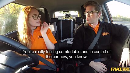Fake Driving School - Ginger Brit Slut Ella Hughes Gets Pussy Pounded Mid-Lesson