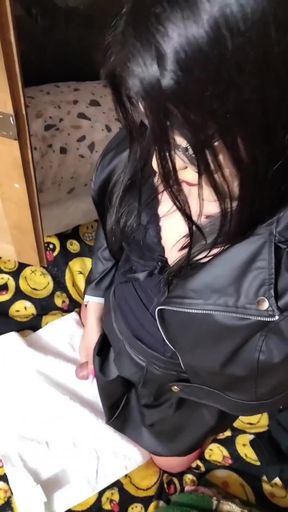 Trans Girl Showing Ass and Ejaculating