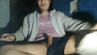 Ev yapımı amatör videoda, ayı kılıklı adam genç bir delikanlı tarafından anal yoldan ilişkiye girilmeden önce kendi kendine mastürbasyon yaparak büyük penisini okşuyor.