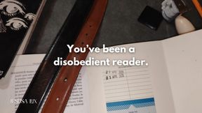 You’ve been a disobedient reader.