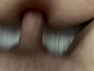 Trans hotty gets banged missionary POV style