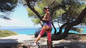 fucking my bike on a public road #almost caught