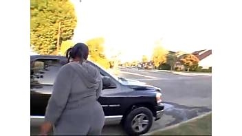 Ebony MILF gets picked up and pounded