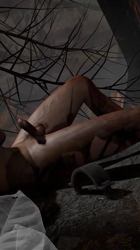 Red Demon Girl Out on a Hunt