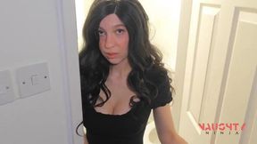 Sexy Step-Mom caught by step-daughter in bathroom during sleepover - Sex Ninja's juicy ass gets a big cock pounding