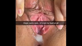 Don'_t worry my dear husband!  I'_m just having a time with my fat friend....oh...his cock now inside my pussy! He started creampie me! -Cuckold Captions - Milky Mari
