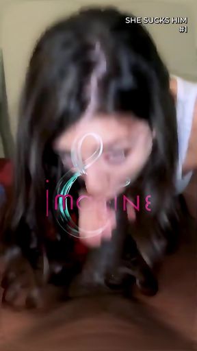 Deepthroat facial from a BBC facefuck