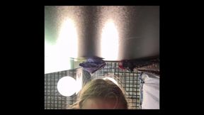 Public Masturbate. Double Penetrating in the Changing Room