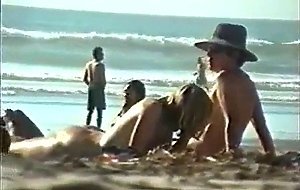 Str8 big dick on beach