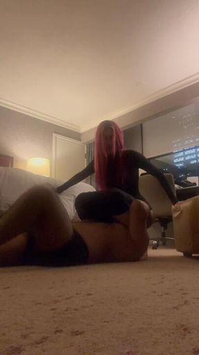 Ball busting, Facesitting, spit feeding & plenty in between : while wearing a classy long black dress. 🖤