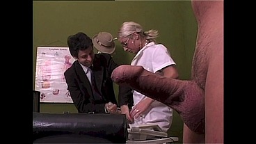 Dr. Jennifer takes cock and gets cum on her glasses