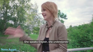 Public Agent Redhead Ariela Donovan Sucks Cock for Cash