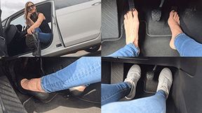 Driving and pedal pumping in different shoes